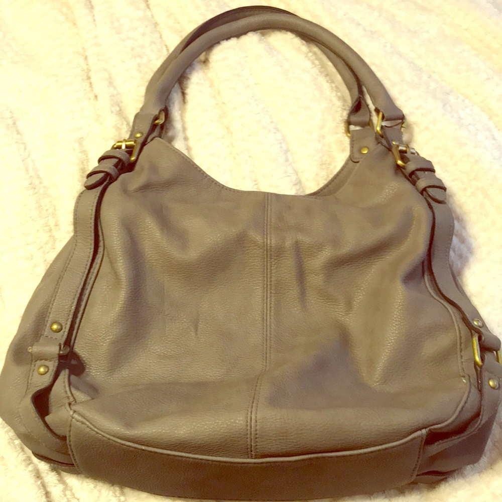 Merona grey faux leather bag